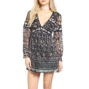 FREE PEOPLE Cherry Blossom Embroidered Lace Dress